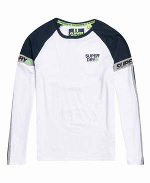 Superdry Stacked Moto Label Férfi Pólók Fehér | XRNBI9527